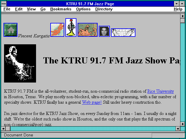 Screenshot of KTRU - 91.7 FM - Houston, TX. (Rice University)