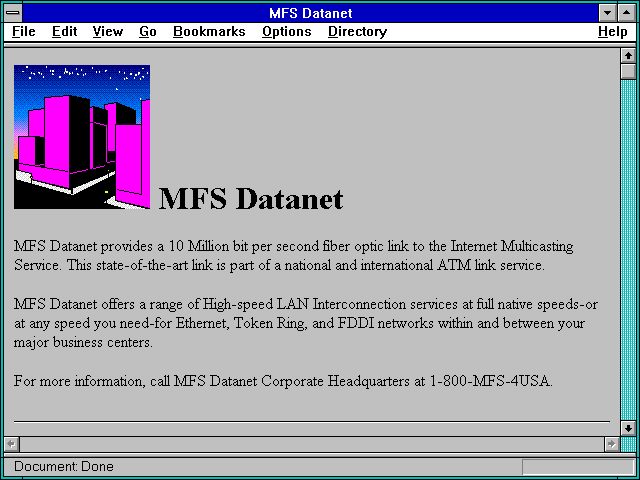 Screenshot of MFS Datanet