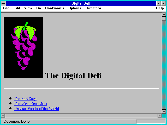 Screenshot of Digital Deli