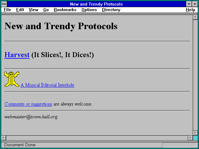Screenshot of New and Trendy Protocols