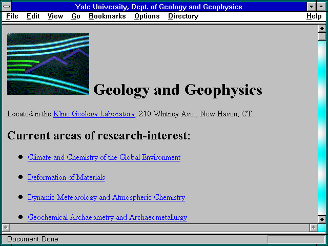Screenshot of Kline Geology Laboratory