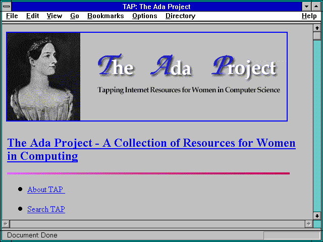 Screenshot of TAP: The Ada Project