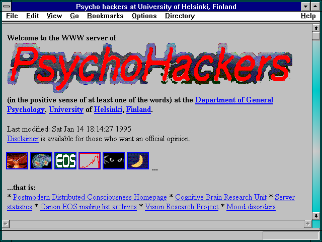 Screenshot of Psycho hackers at University of Helsinki Finland