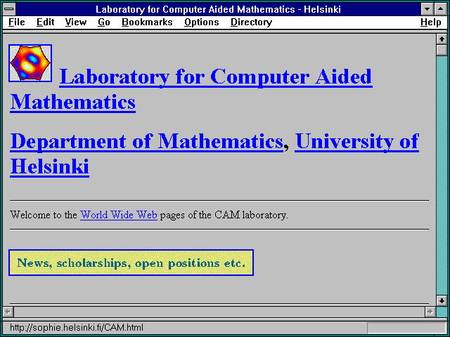 Screenshot of Laboratory for Computer Aided Mathematics - Helsinki