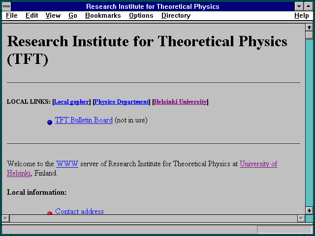 Screenshot of Research Institute for Theoretical Physics