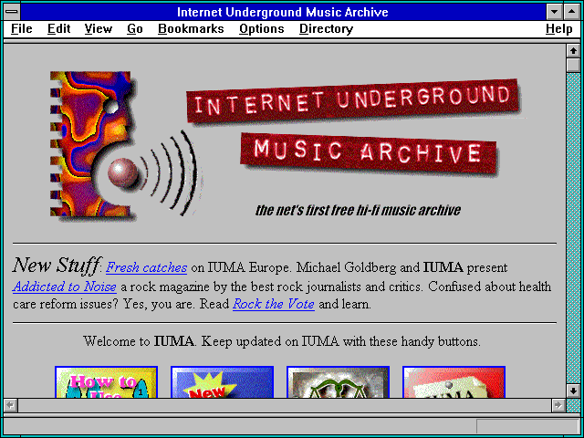 Screenshot of Internet Underground Music Archive