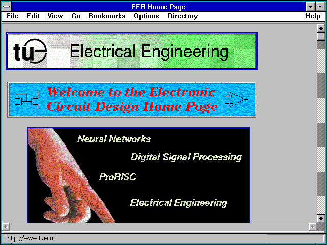 Screenshot of EEB Home Page