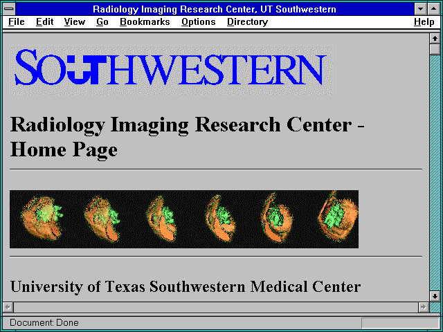 Screenshot of Radiology Imaging Research Center UT Southwestern