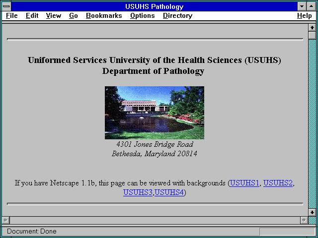 Screenshot of USUHS Pathology