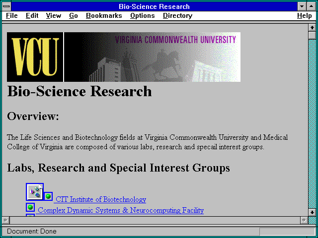 Screenshot of Bio-Science Research