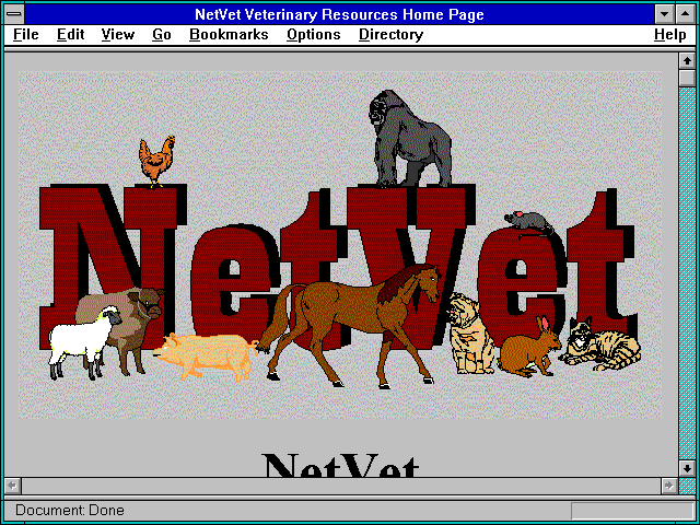 Screenshot of NetVet Veterinary Resources and The Electronic Zoo