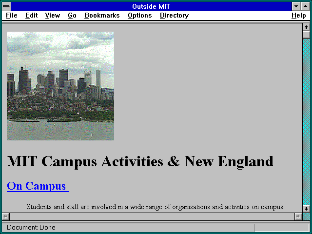 Screenshot of Outside MIT
