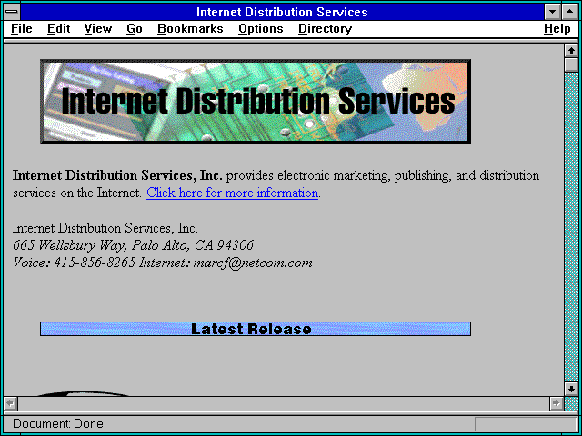 Screenshot of Internet Distribution Services, Inc.