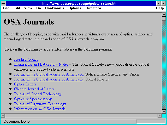 Screenshot of http://www.osa.org/osapage/pubs/feature.html