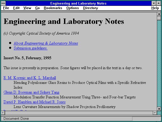 Screenshot of Engineering and Laboratory Notes