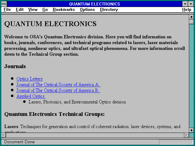 Screenshot of QUANTUM ELECTRONICS