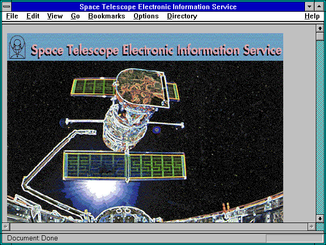 Screenshot of Space Telescope Electronic Information Service