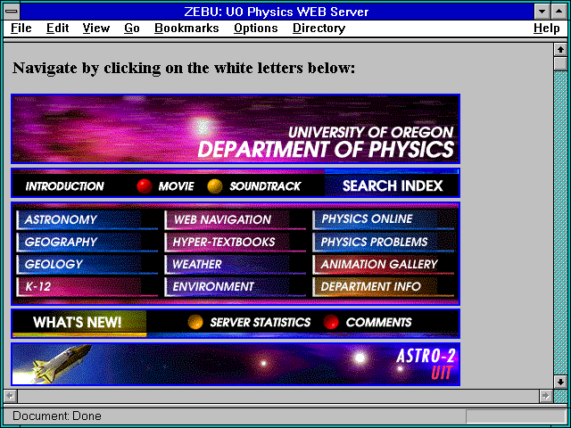 Screenshot of Astronomy - Electronic Universe Project