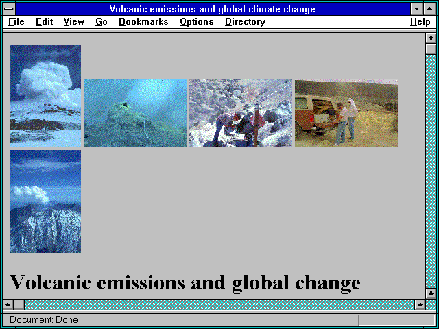 Screenshot of Volcanic emissions and global climate change