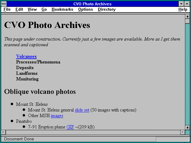 Screenshot of CVO Photo Archives