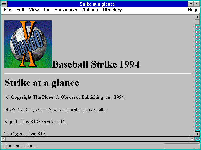 Screenshot of Strike at a glance