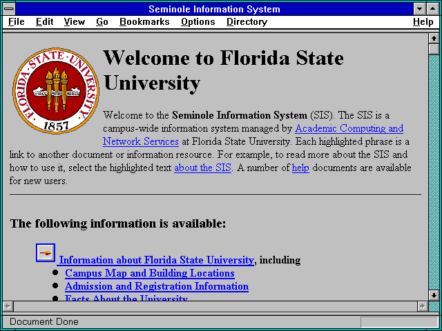 Screenshot of Florida State University Broadcasting