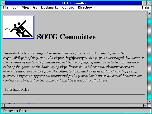 Screenshot of SOTG Committee