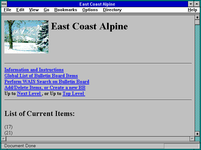 Screenshot of East Coast Alpine
