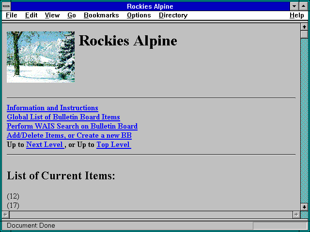 Screenshot of Rockies Alpine