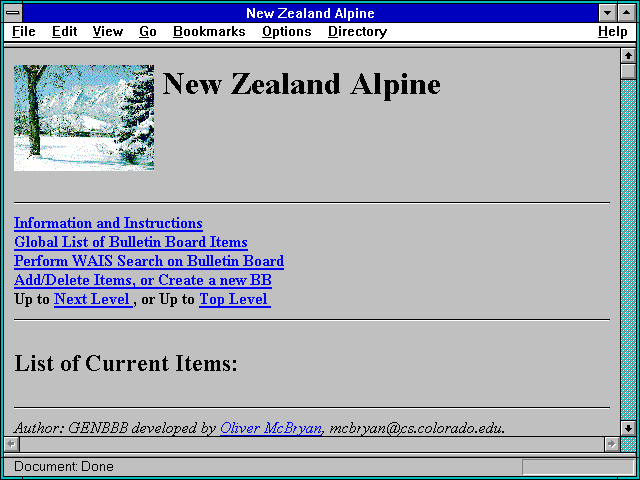 Screenshot of New Zealand Alpine