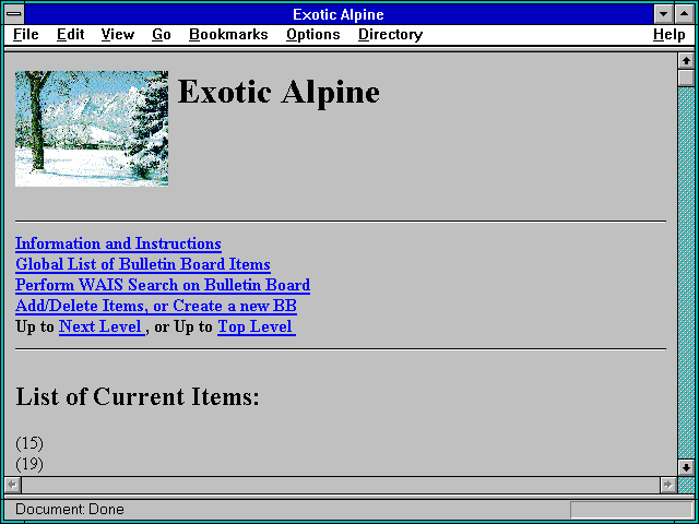 Screenshot of Exotic Alpine