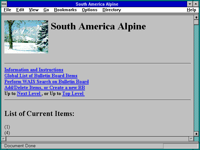 Screenshot of South America Alpine