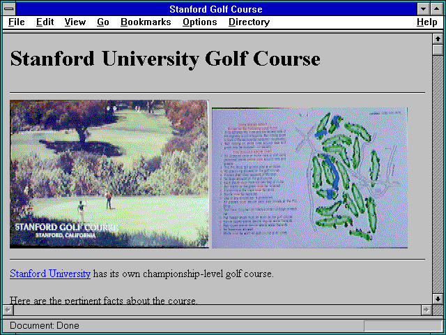 Screenshot of Stanford Golf Course