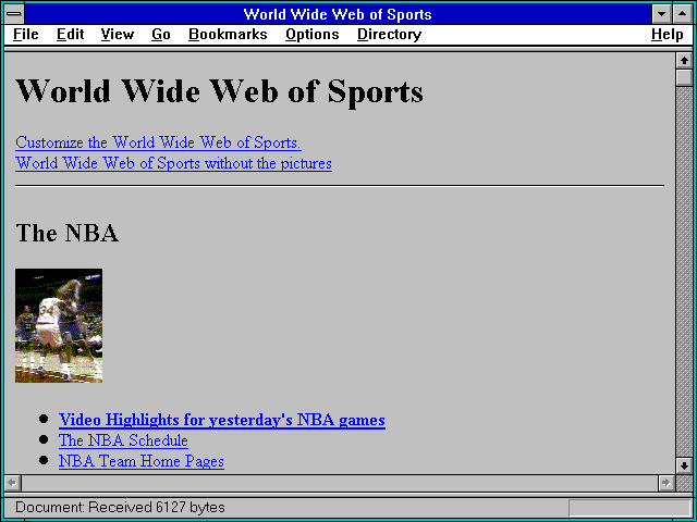 Screenshot of One-stop browsing for all your team sports