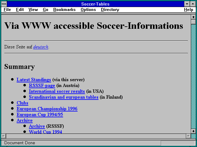 Screenshot of Soccer-Tables