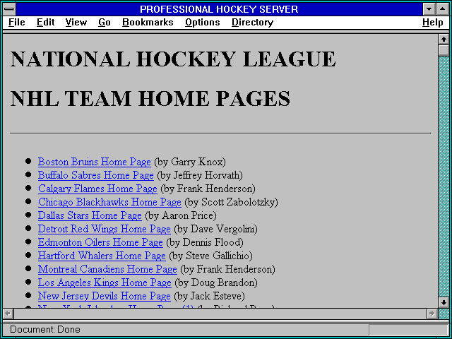 Screenshot of Hawaii NFL Home Page