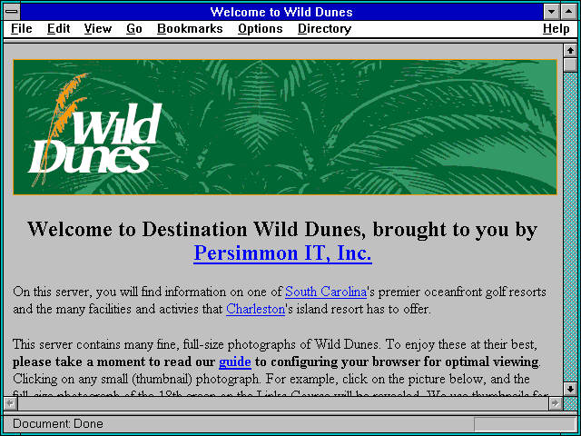 Screenshot of Welcome to Wild Dunes
