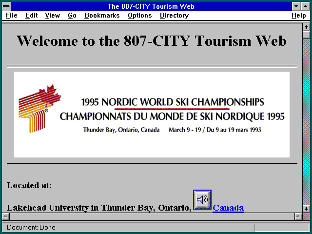 Screenshot of The 807-CITY Tourism Web