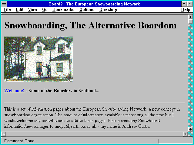 Screenshot of Board? - The European Snowboarding Network