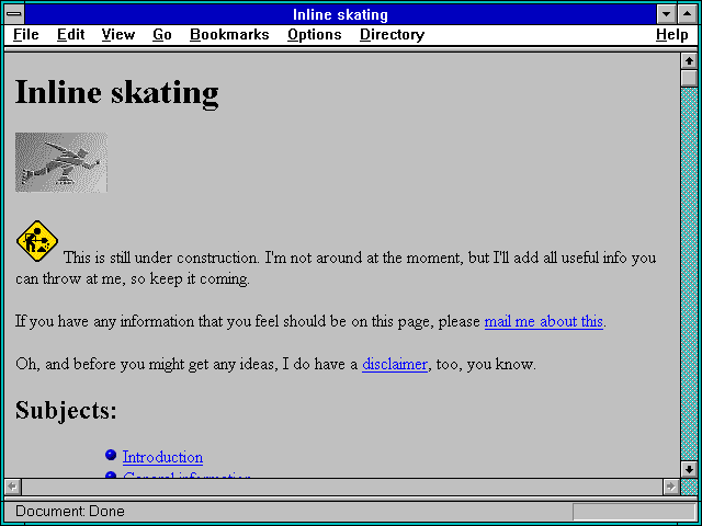 Screenshot of Inline skating