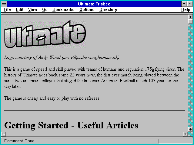 Screenshot of Ultimate Frisbee