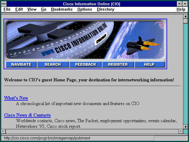 Screenshot of Cisco Information Online (CIO)