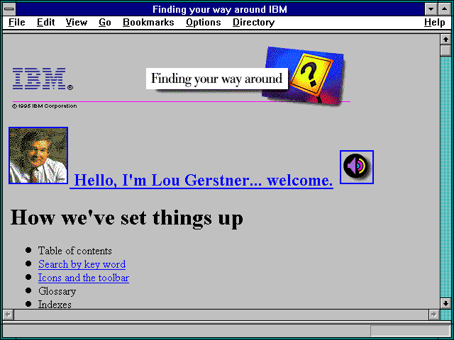 Screenshot of Finding your way around IBM