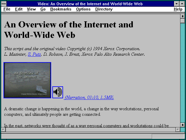 Screenshot of Video: An Overview of the Internet and World-Wide Web