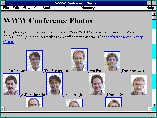 Screenshot of WWW Conference Photos