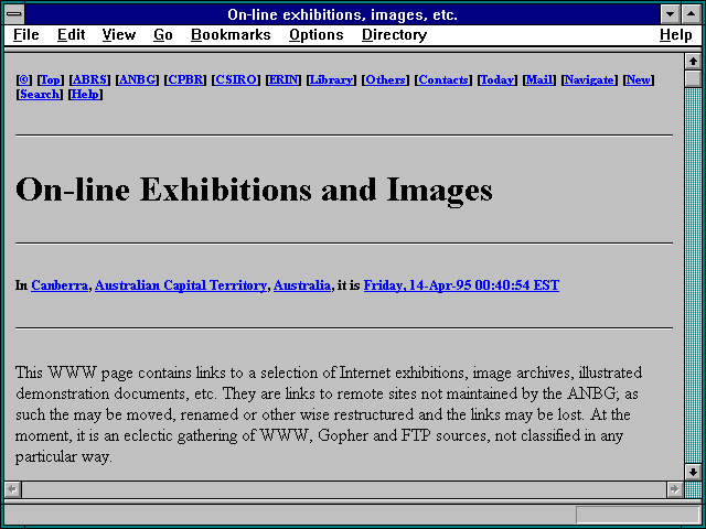 Screenshot of Australian National Botanic Gardens