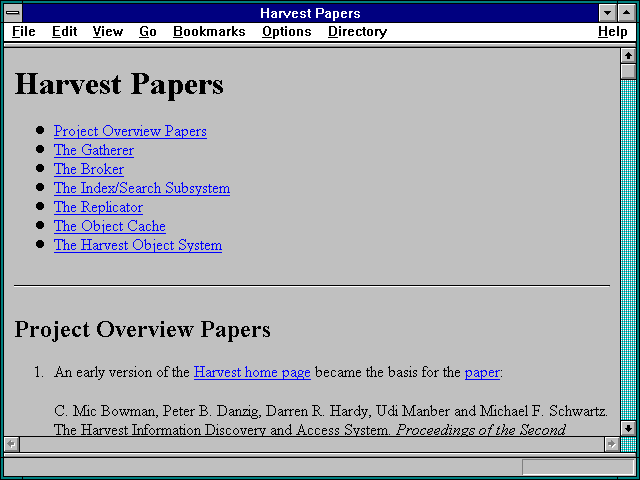 Screenshot of Harvest Papers