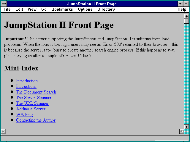 Screenshot of JumpStation