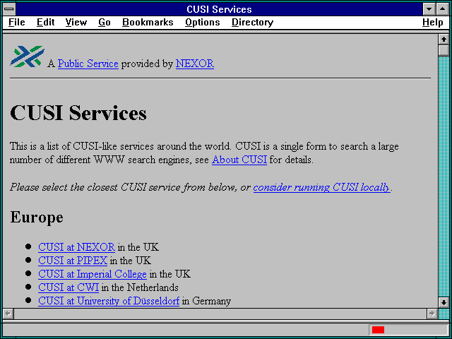 Screenshot of CUSI Services