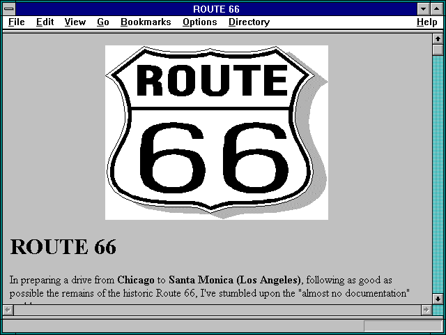 Screenshot of ROUTE 66